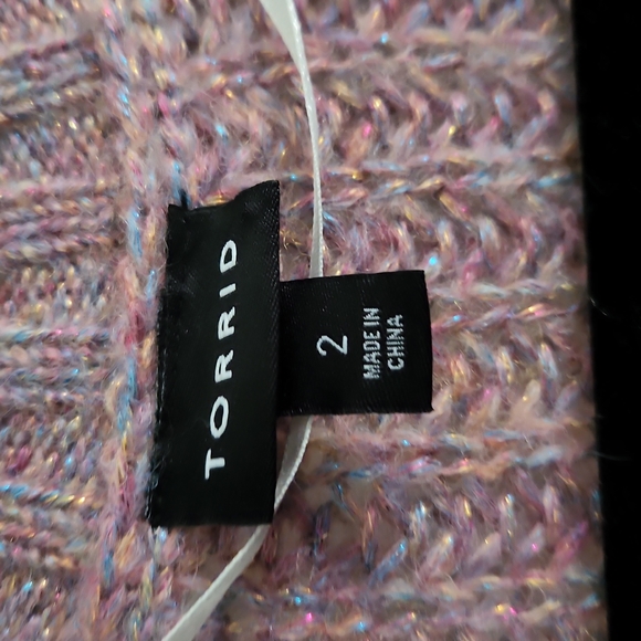 Torrid purple shimmer cardigan size 2 - Picture 2 of 4